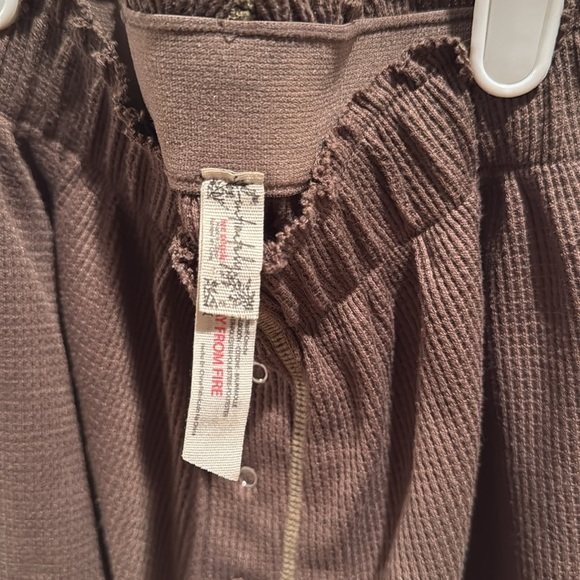 Free People Intimately Early Night Brown Thermal Shorts XS - Picture 6 of 7